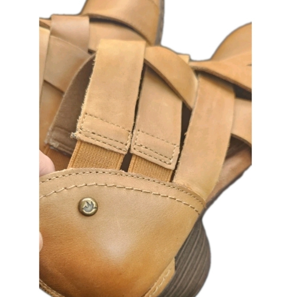 New Rockport Cobb Hill Sz 6.5 Laurel Comfort Woven Tan Leather Booties CI6229 - Picture 5 of 10